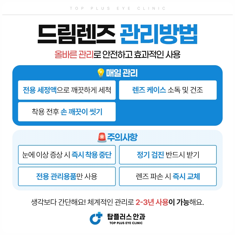 렌즈관리방법